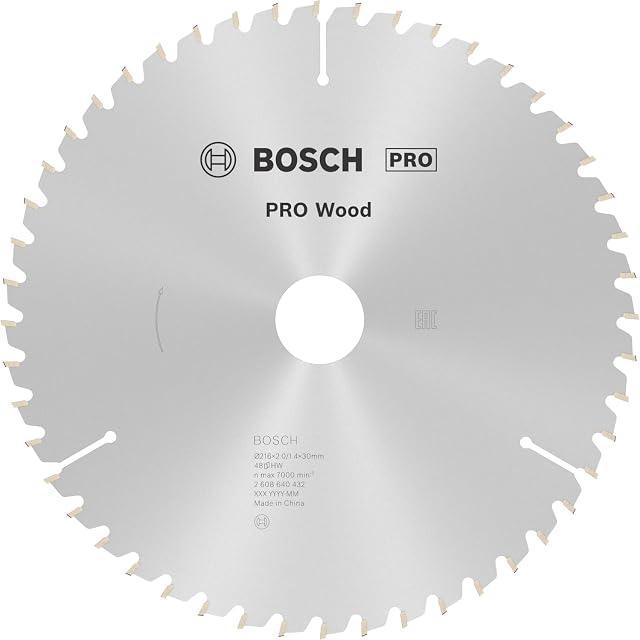 Bosch Optiline Wood 216 mm circular saw blade, product photograph