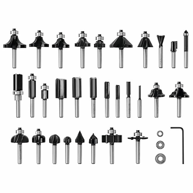 Bosch RBS030MBS thirty piece carbide tipped router bit set, product photograph