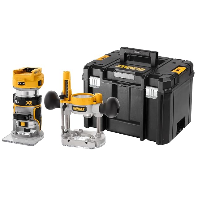 DeWalt DCW604NT cordless router, product photograph