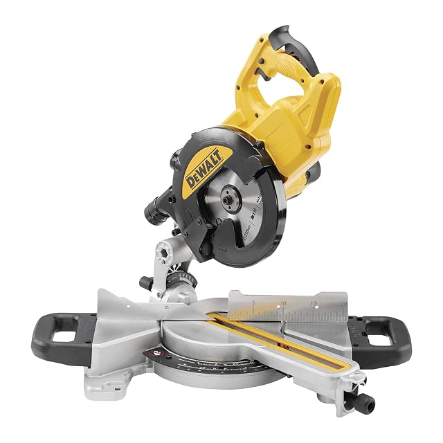 DeWalt DWS774 sliding mitre saw, product photograph