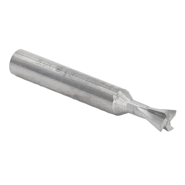 Four-flute carbide dovetail cutter with straight shank, product photograph