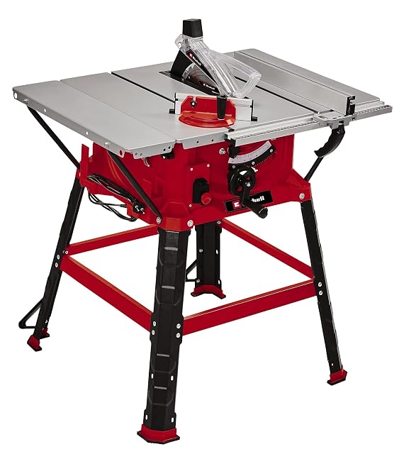 Einhell TC-TS 254 U table saw on its stand, product photograph