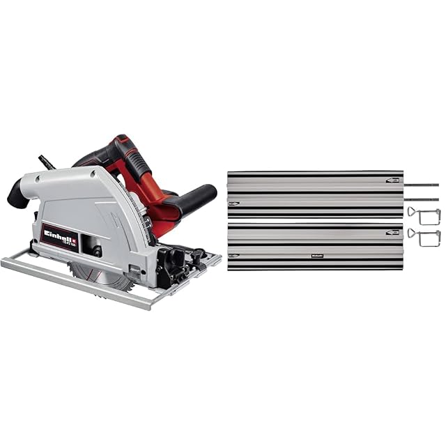 Einhell TE-PS 165 plunge saw with guide rail, product photograph
