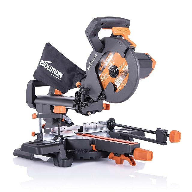 Evolution Power Tools R210SMS+ sliding mitre saw, product photograph