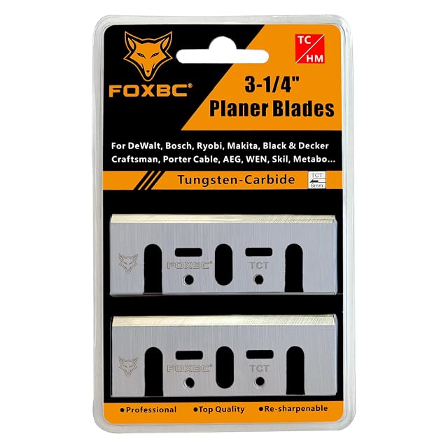 FOXBC 82 mm TCT carbide planer blades, pair, product photograph