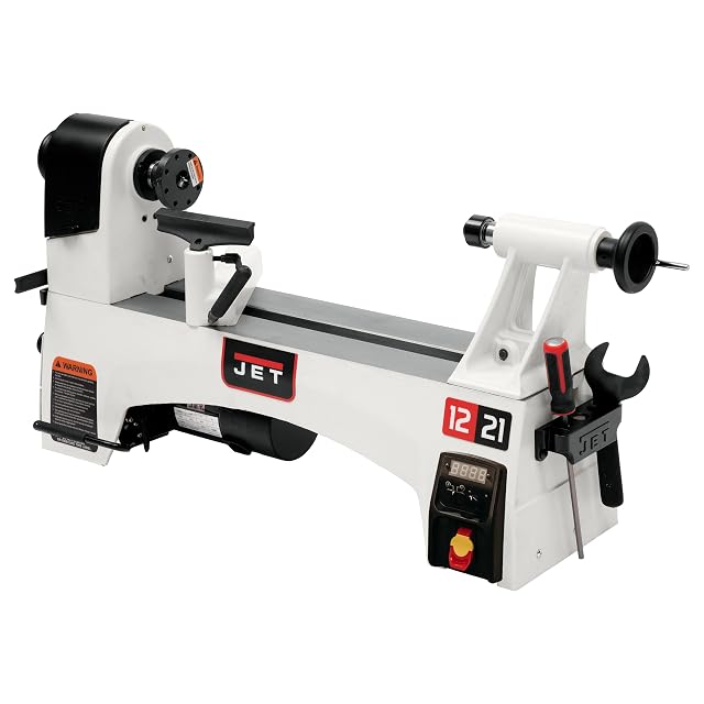 JET JWL-1221VS 12 by 21 inch variable speed wood lathe, product photograph