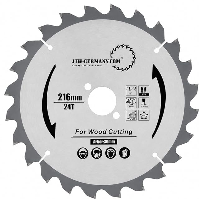 Negative-rake 216 mm mitre saw blade, product photograph