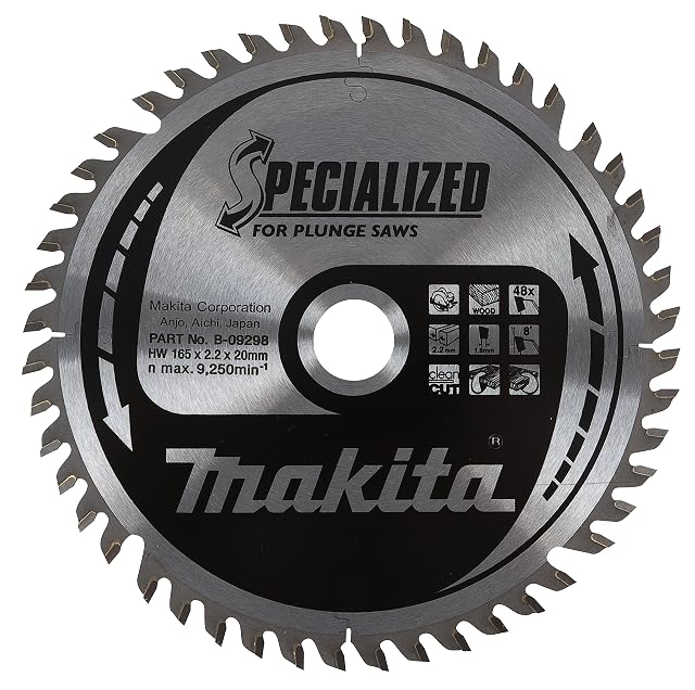 Makita 165 mm 48-tooth circular saw blade, product photograph