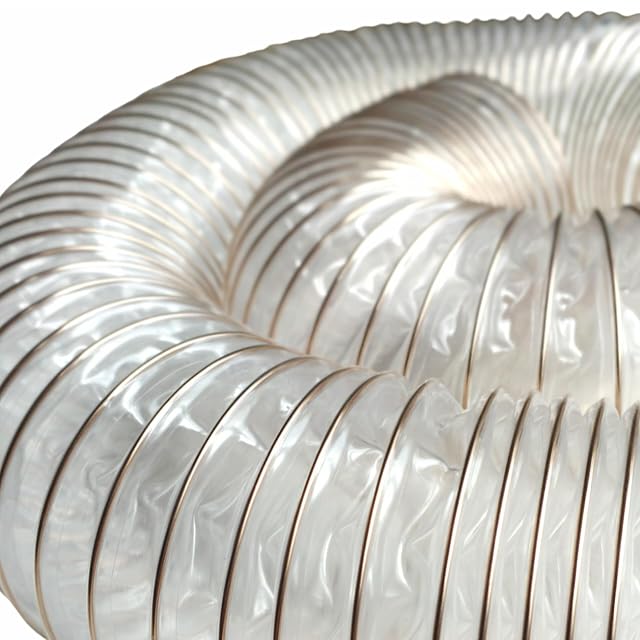 Transparent 100 mm dust extraction hose, product photograph