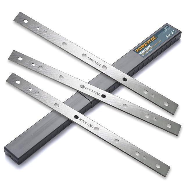 POWERTEC 13 inch planer knives for DeWalt DW735, set of three, product photograph