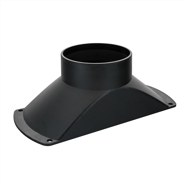 POWERTEC 70150 rectangular dust hood in black ABS, product photograph