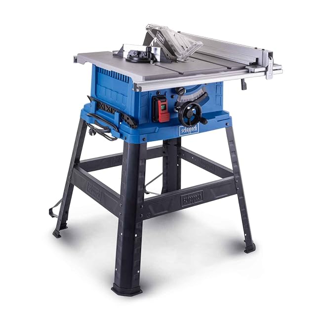 Scheppach HS105 table saw with stand, product photograph