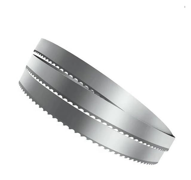 Carbide-tipped band saw blade for a log mill, product photograph