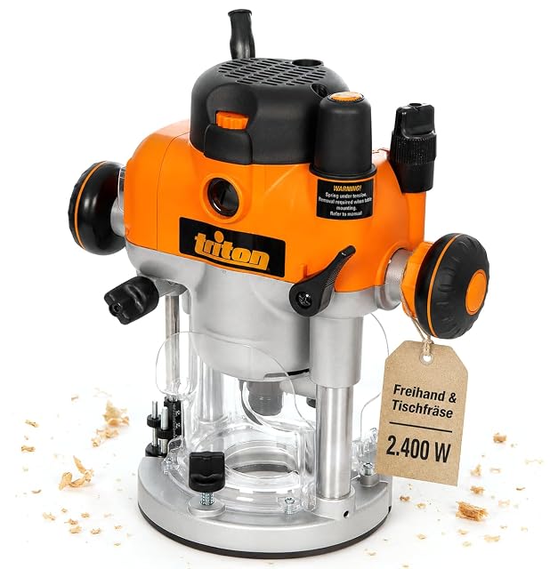Triton TRA001 dual-mode precision router, product photograph