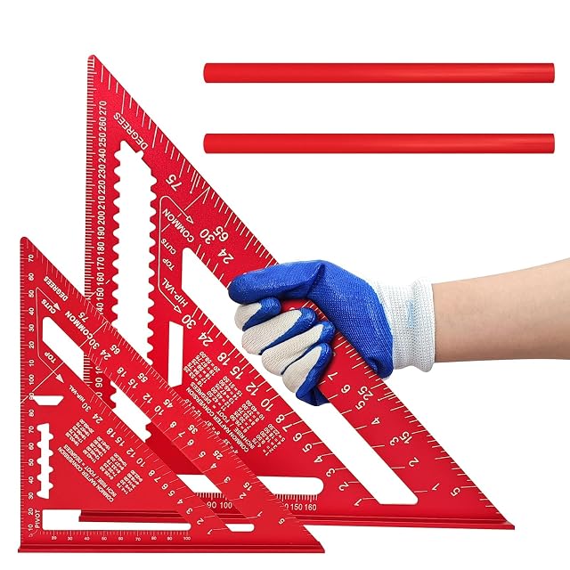 Pair of woodworking try squares, product photograph