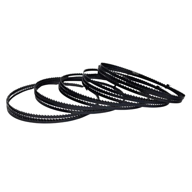 Pack of five narrow band saw blades, product photograph