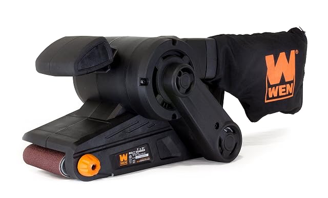 WEN 6321 three by twenty-one inch belt sander with dust bag, product photograph