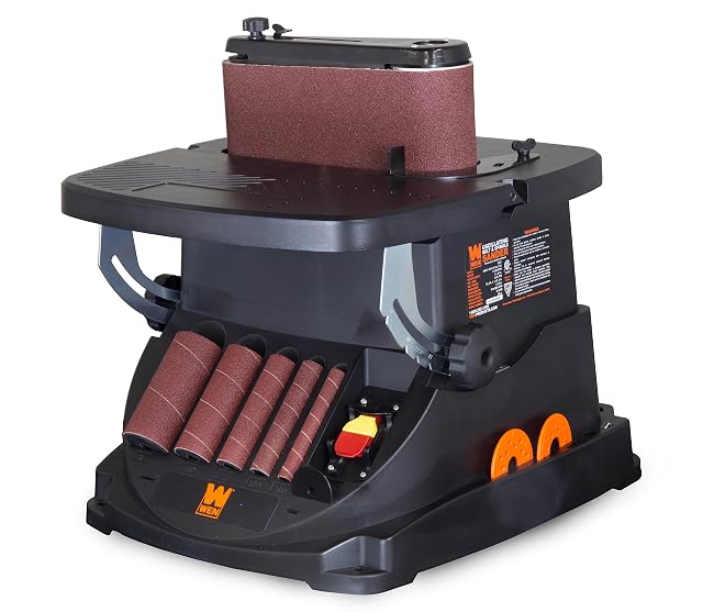 WEN 6524 oscillating belt and spindle sander with drum accessories, product photograph