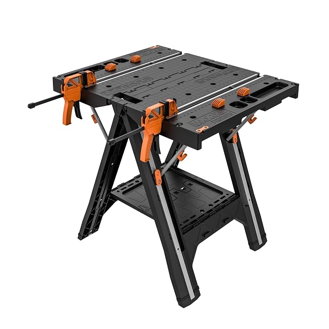 WORX WX051 Pegasus folding workbench and sawhorse, product photograph